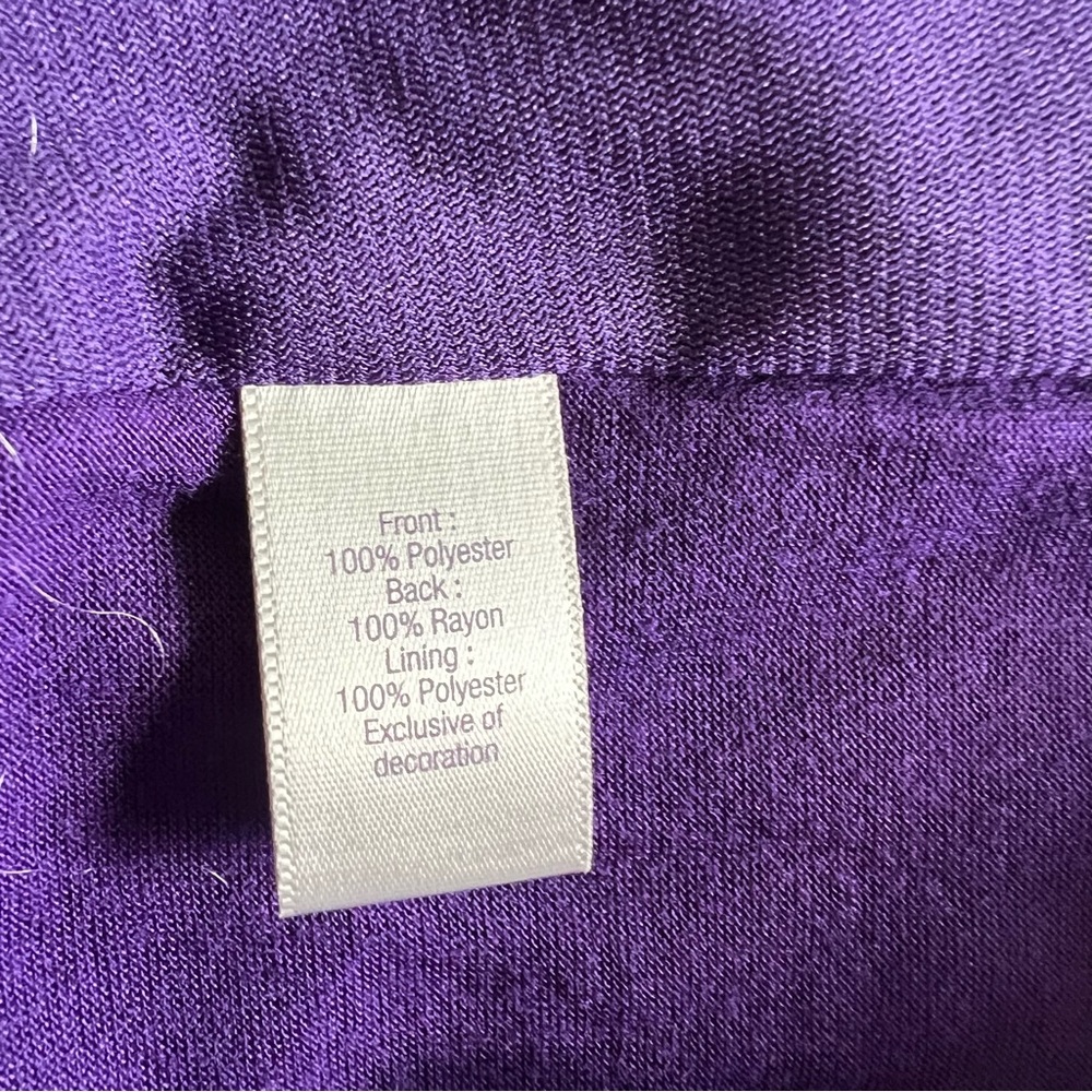 Jennifer Lopez Purple Cowl Neck Sequins Sleeveless Shirt, Size Medium, NWT - Picture 7 of 10